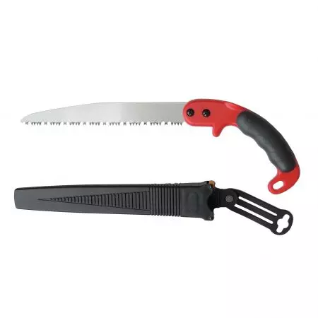 12inch Grown Teeth Pruning Saw with Plastic Sheath - Soteck hardened grown teeth pruning saw with plastic sheath
